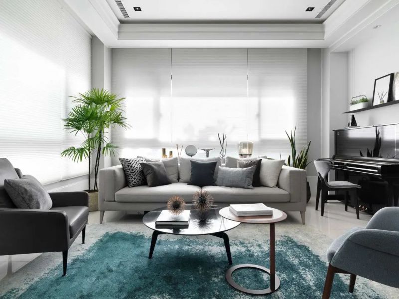 140㎡現(xiàn)代高級灰，簡約優(yōu)雅，明亮溫馨